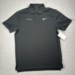Minnesota Timberwolves Nike Dri Fit Black Collar Golf Polo NWT Medium